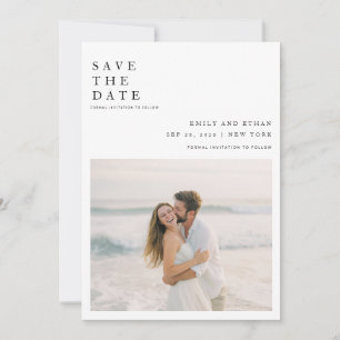 Simple Elegant QR Code Wedding Photo Save The Date