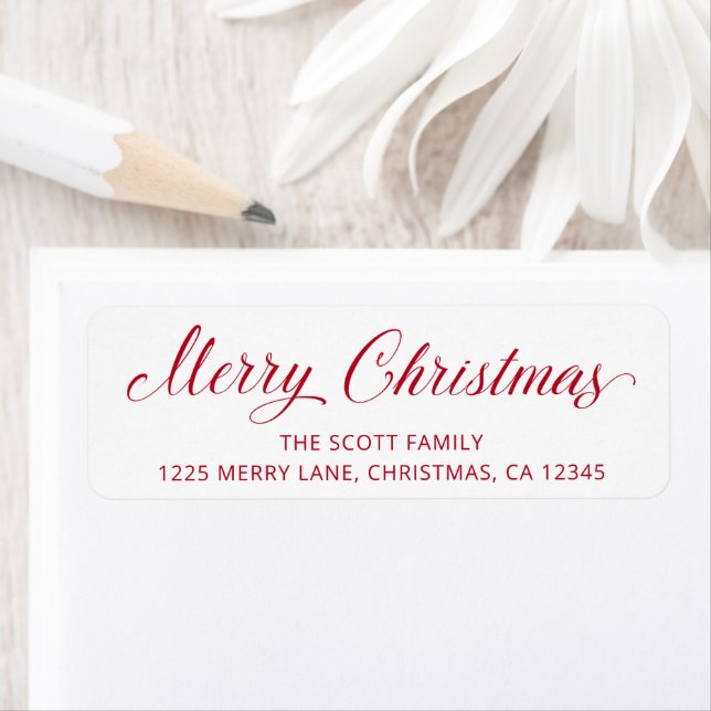 Simple Elegant Red Script Modern Christmas (Insitu)