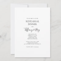 Simple Elegant Rehearsal Dinner Invitation