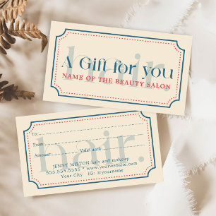 Simple Elegant Retro Blue Gift Beauty