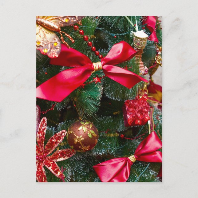Simple Elegant Retro New year's Merry Christmas Holiday Postcard (Front)