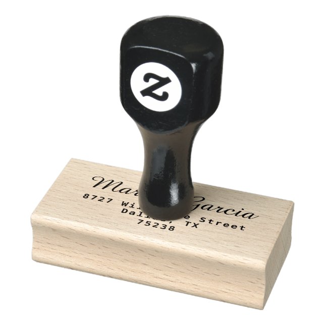 Simple Elegant Return Address Rubber Stamp (Stamp)