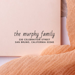 Simple Elegant Return Address Self-inking Stamp