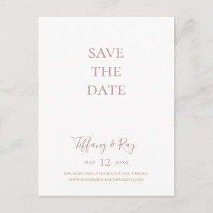 Simple Elegant Rose Gold Enregistrer La Carte Post