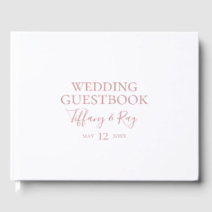 Simple Elegant Rose Gold Mariage Livre d'invité