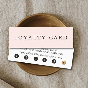 Simple Elegant Rose White Beauty Loyalty Card