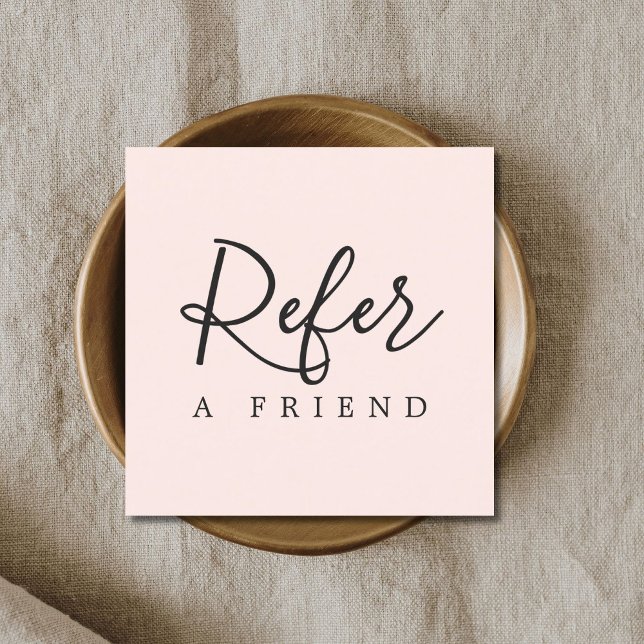 Simple Elegant Rose White Referral Card (Creator Uploaded)