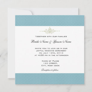 Simple, elegant royal blue wedding invitations