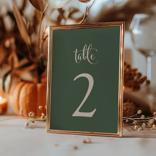 Simple Elegant Sage Taupe Fall Boho Wedding Table Number (Simple Elegant Sage Taupe Fall Boho Wedding Table Number by Painted Paperie
)
