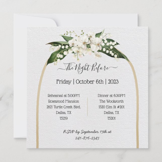 Simple elegant save the date invite (Front)