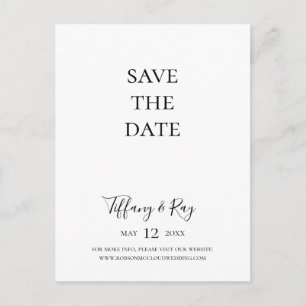 Simple Elegant Save The Date Postcard