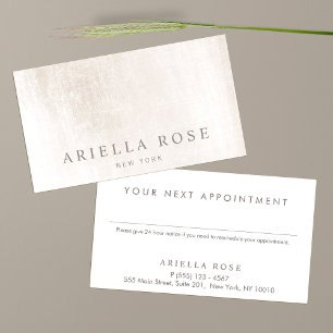 Simple Elegant Scratched White Marble Appointment Card