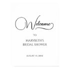 Simple Elegant Script Bridal Shower Welcome Poster
