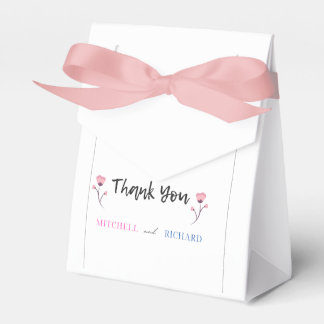 Simple Elegant  Script Hashtag Wedding Favour Box