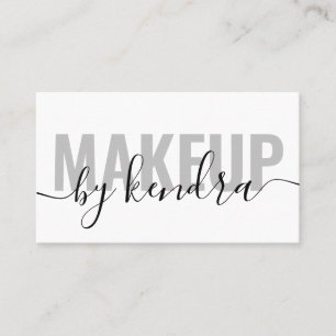Simple Elegant Script Makeup Artist Business Card