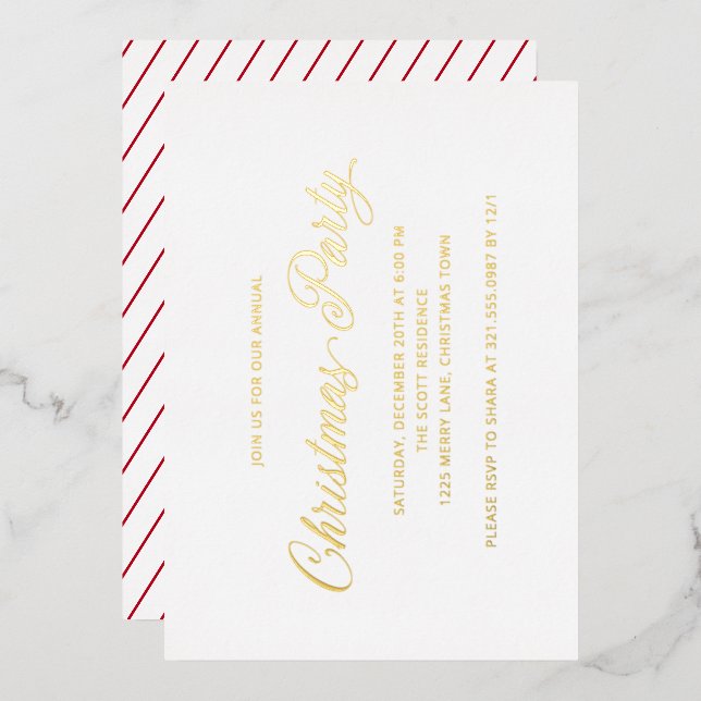 Simple Elegant Script Modern Christmas Party (Front/Back)