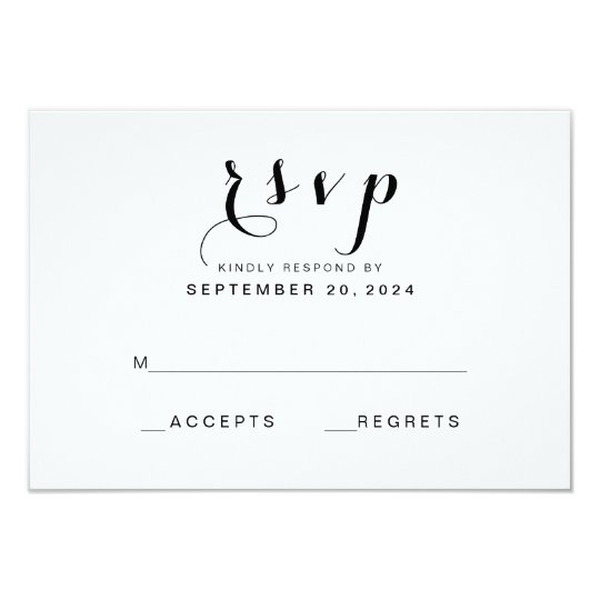 Simple Elegant Script | Modern Wedding RSVP Card