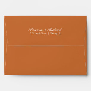 Simple Elegant Script Wedding Invitation Copper Envelope