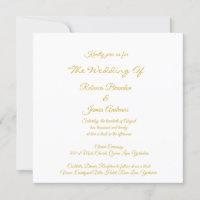 Simple Elegant Script Wedding Invitation | Square