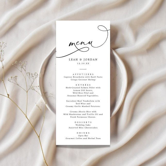 Simple Elegant Script Wedding Menu (Creator Uploaded)
