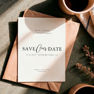 Simple Elegant Script Wedding Save The Date