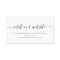 Simple elegant script wedding website Insert card
