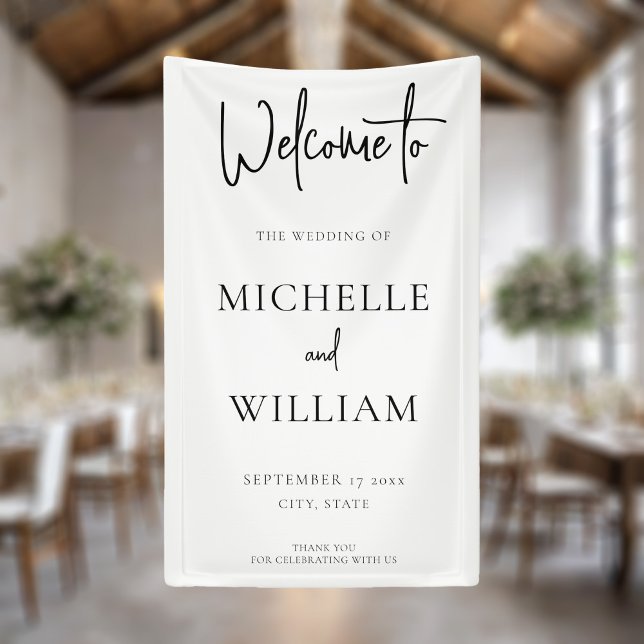 Simple Elegant Script Wedding Welcome Banner (Creator Uploaded)