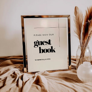 Simple elegant Sign our guest book wedding sign