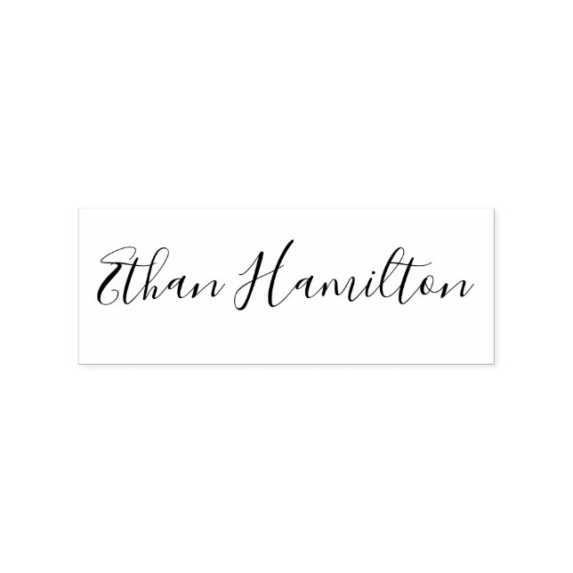 Simple Elegant Signature Personalized Rubber Stamp (Imprint)