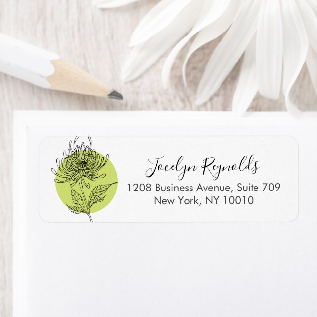 Simple Elegant Sketched Dahlia Botanical (Insitu)