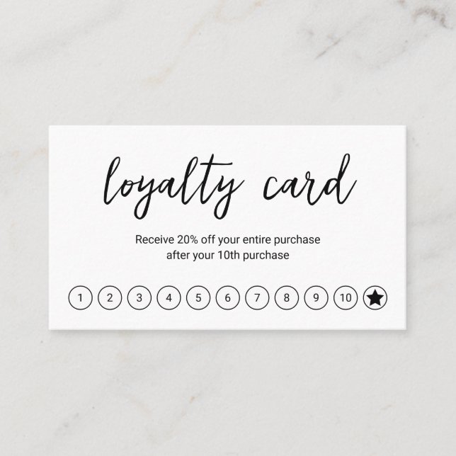Simple Elegant Social Media Icons QR Code Modern Loyalty Card (Front)