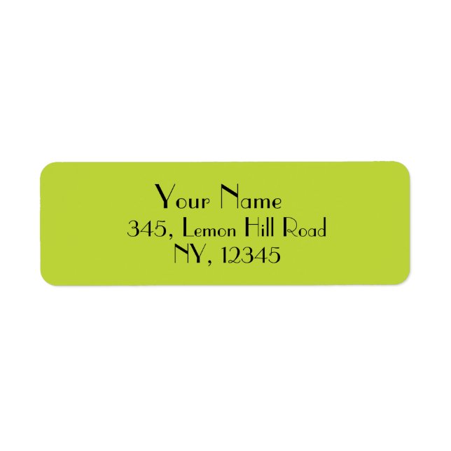 Simple Elegant Solid Lime Green  (Front)