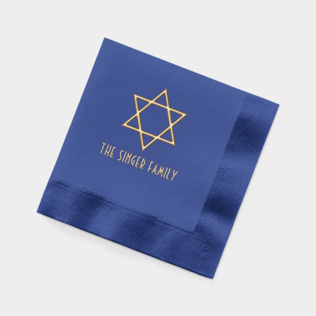 Simple Elegant Star of David #4 Nom de famille (Gauche)