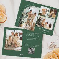 Simple Elegant Stylish 5 PHOTO Christmas Greeting