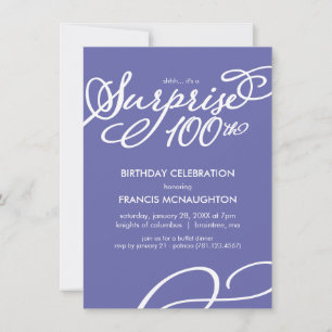 Simple, Elegant Surprise Invitation 100e anniversa