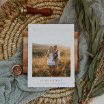 Simple Elegant Terracotta Text and Photo | Wedding Save The Date<br><div class="desc">These minimalist and elegant wedding save the date cards feature boho terracotta text on a clean white background,  with your personal photo. A simple and stylish look.</div>