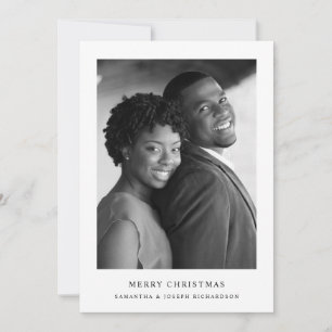 Simple Elegant Text and Photo   Merry Christmas Holiday Card
