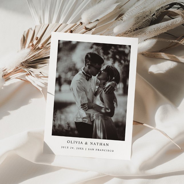 Simple Elegant Text and Photo | Save The Date Magnetic Invitation (Creator Uploaded)