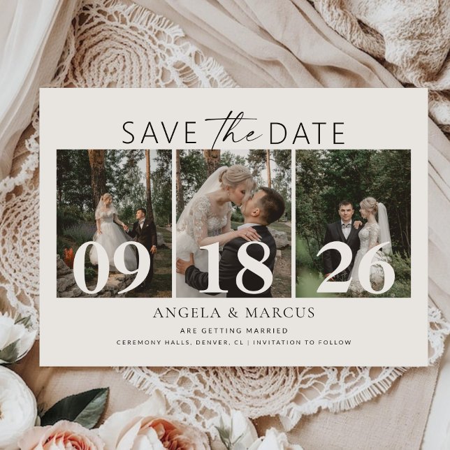 Simple Elegant Text and Photo | Wedding Save The Date (Creator Uploaded)