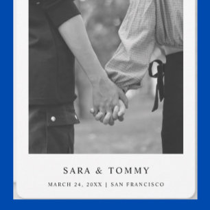 Simple Elegant Text and Photo   Wedding  Save The Date