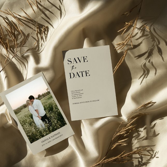Simple Elegant Text and Photo | Wedding  Save The Date (Creator Uploaded)