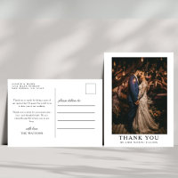 Simple Elegant Text and Photo | Wedding Thank You 