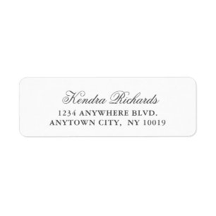 Simple Elegant Text Name and Address