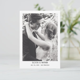  Simple Elegant Text & Photo   Wedding  Save The Date