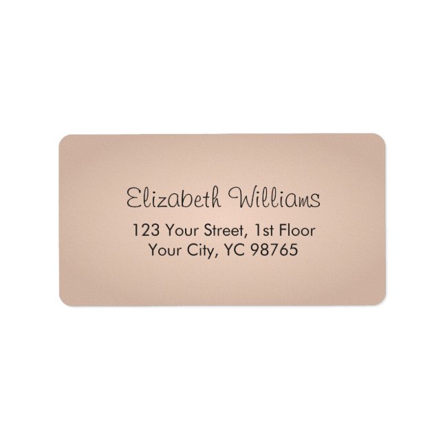 Simple Elegant Texture Rose Label (Front)