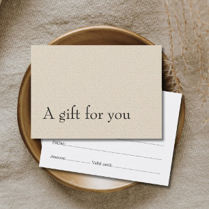 Simple Elegant Texture Skin Care Gift Certificate