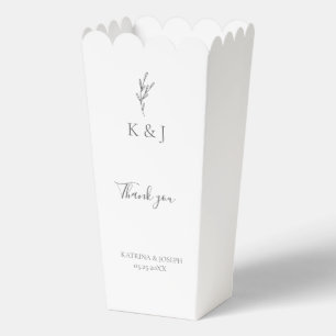 Simple Elegant Thank you Wedding Minimalist Favor Box