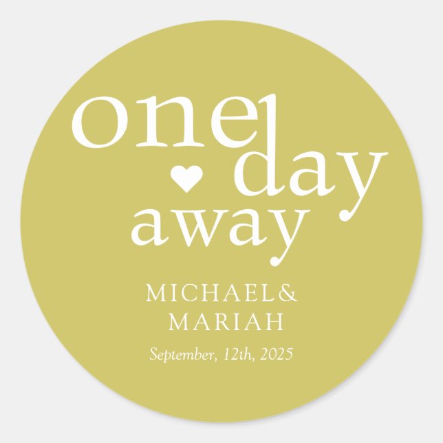 Simple Elegant The Night Before Rehearsal Dinner  Classic Round Sticker (Front)