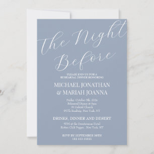 Simple Elegant The Night Before Rehearsal Dinner  Invitation