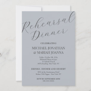 Simple Elegant The Night Before Rehearsal Dinner Invitation